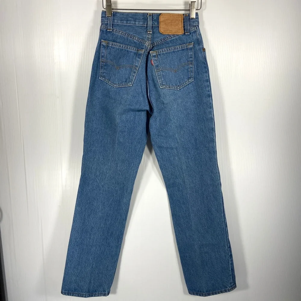 VTG 80s Levis‎ Red Tab 26501 Blue Denim Buttonfly High Rise Jeans Womens 25